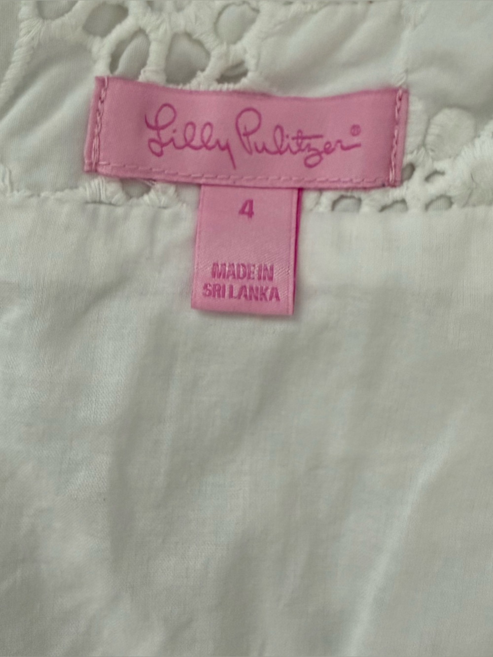 Lilly Pulitzer White Eyelet Lace Mini Skirt (Love 21) - Picture 5 of 8